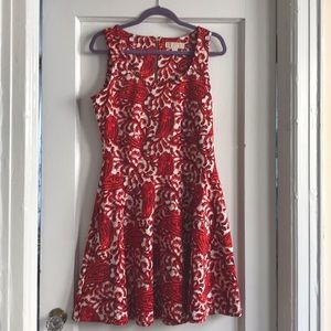 Michael Kors Red Paisley Dress